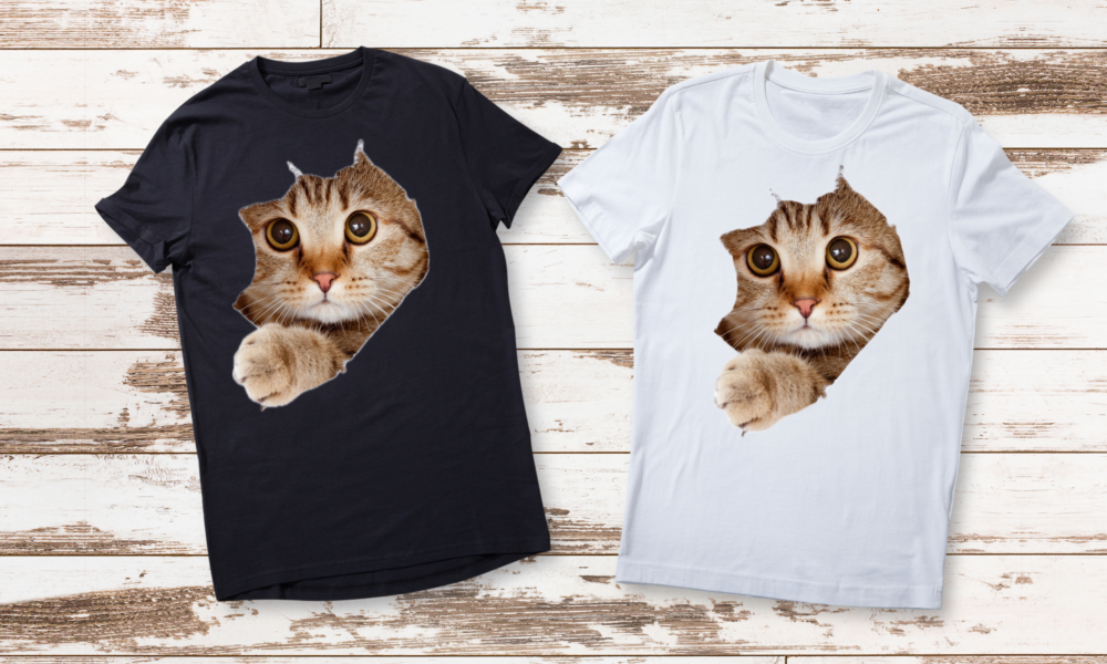 Cotton Men and Womrn Cat Tshirt