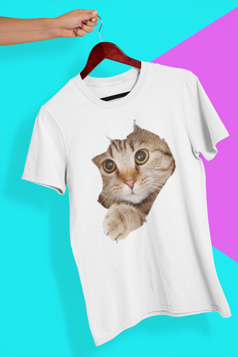 Cotton Men and Womrn Cat Tshirt