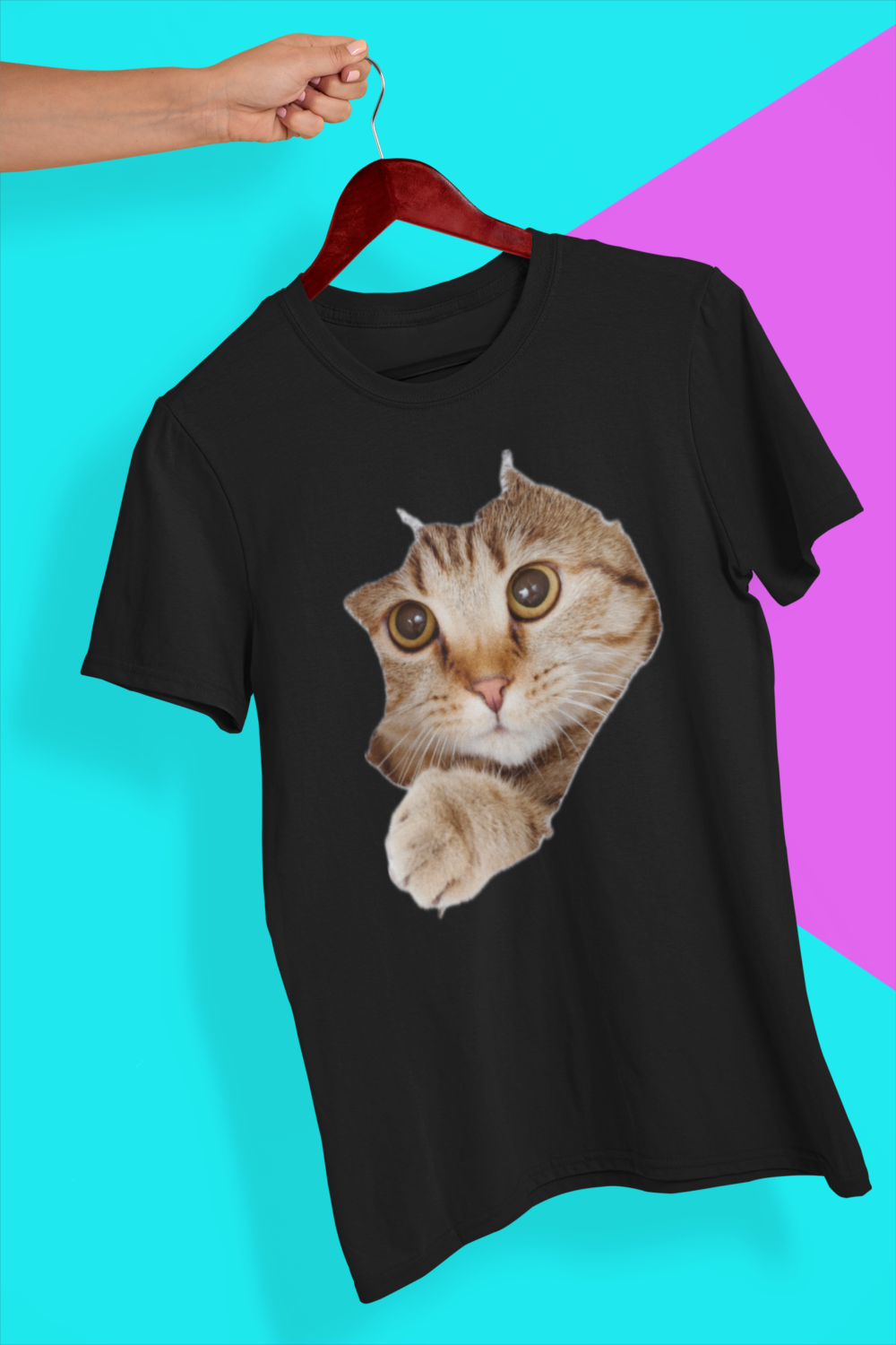 Cotton Men and Womrn Cat Tshirt