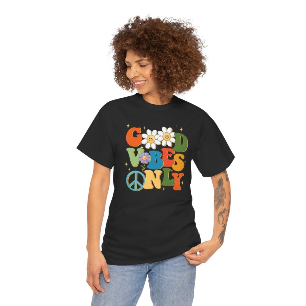 Good Vibes Only- Soft Cotton Tee for Men and Women - Image 4