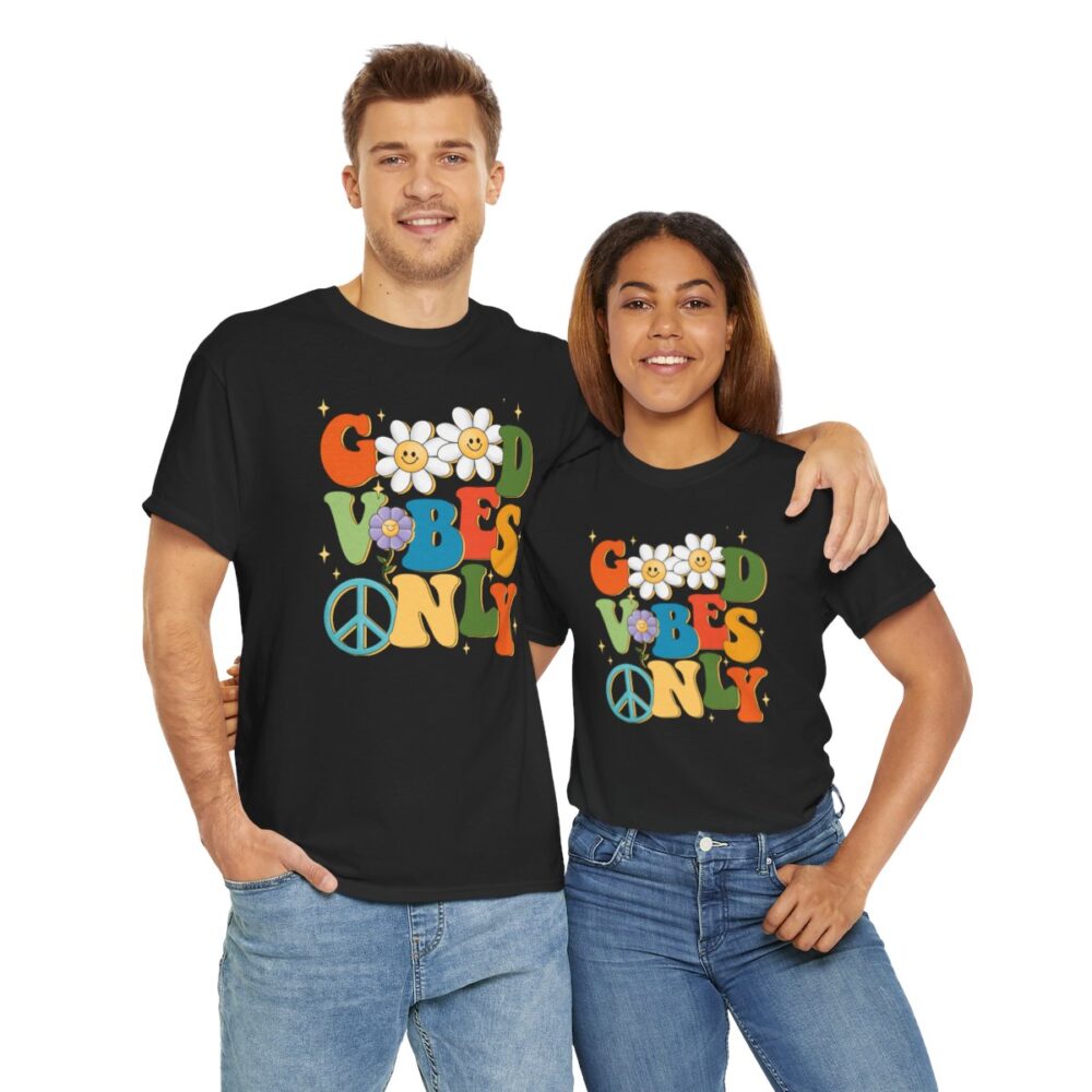 Good Vibes Only- Soft Cotton Tee for Men and Women - Image 8