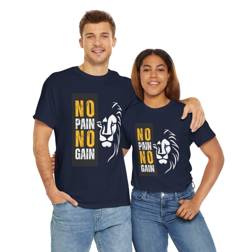 A Men and Women wearing Navy Blue Tshirt