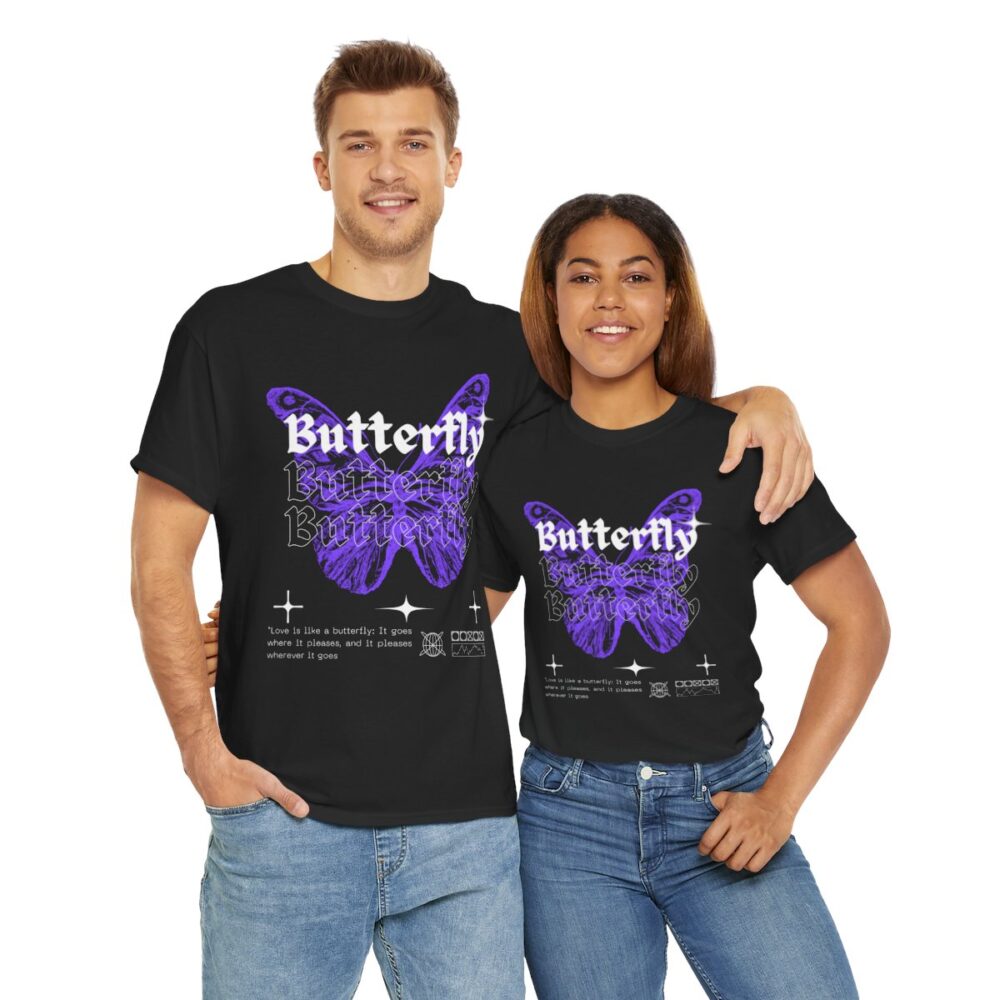 Two Men with Black Butterfly Tshirt